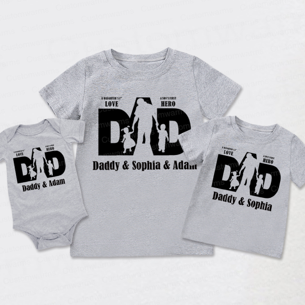 Personalized First Father's Day Daddy and Me Outfit | CWFamily114