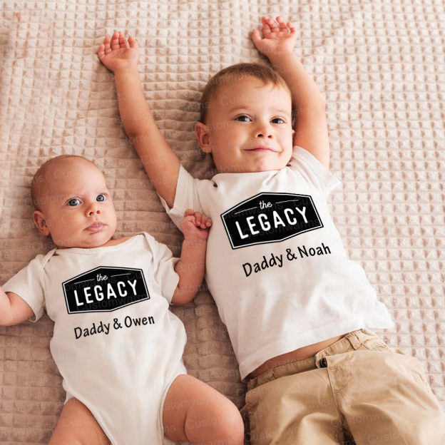 Personalized First Father's Day Daddy and Me Outfit | CWFamily116