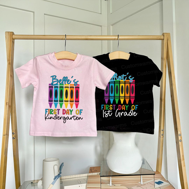 Personalized First Day Of Back To School Shirt | CWSchool04