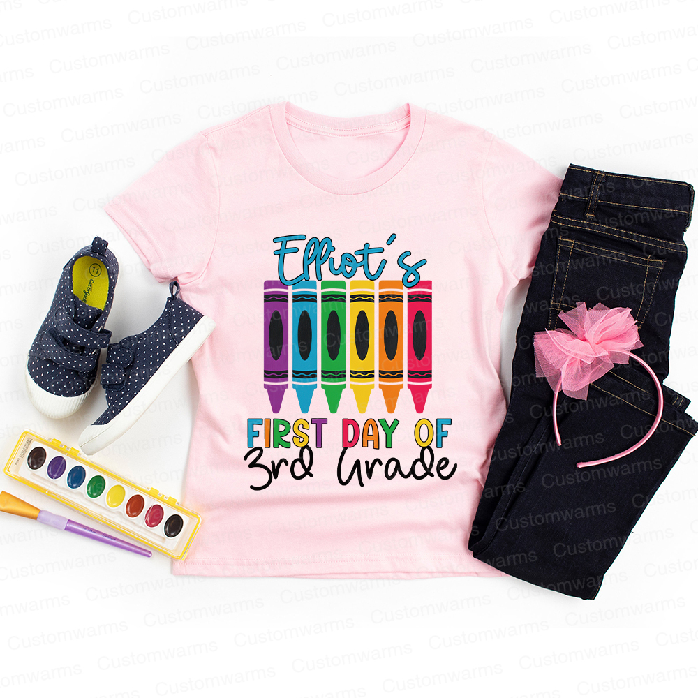 Personalized First Day Of Back To School Shirt | CWSchool04