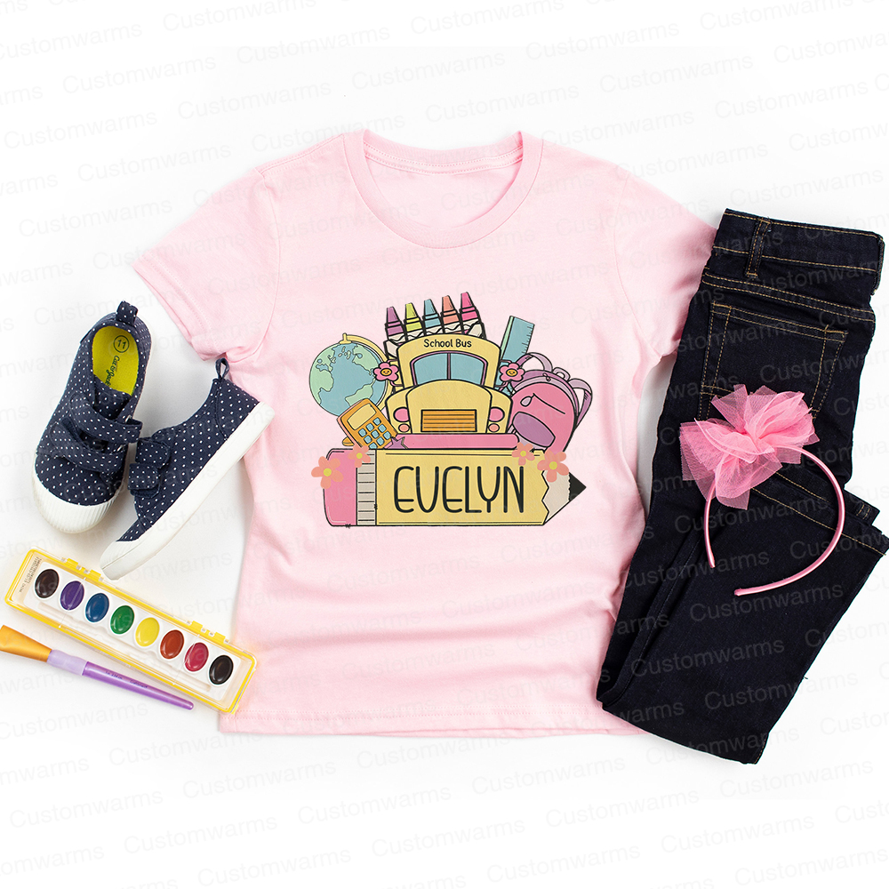 Personalized First Day Of Back To School Shirt | CWSchool17