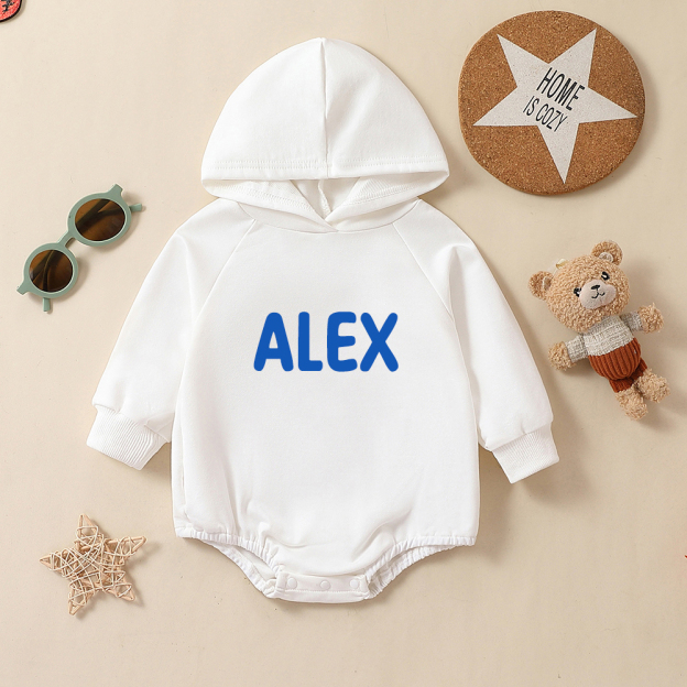 Personalized Cute Baby Hooded Bodysuit | CWBaby260