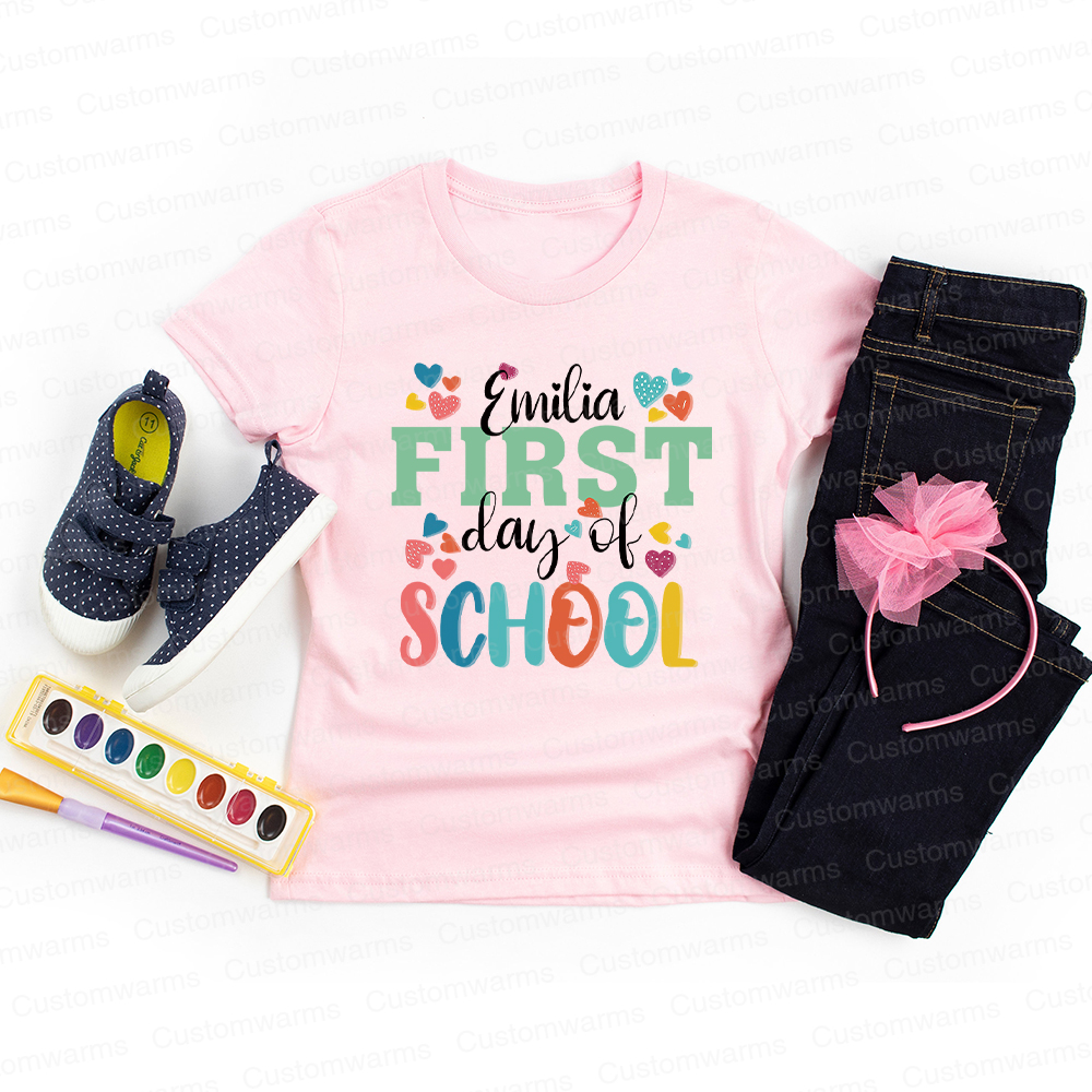 Personalized First Day Of Back To School Shirt | CWSchool27