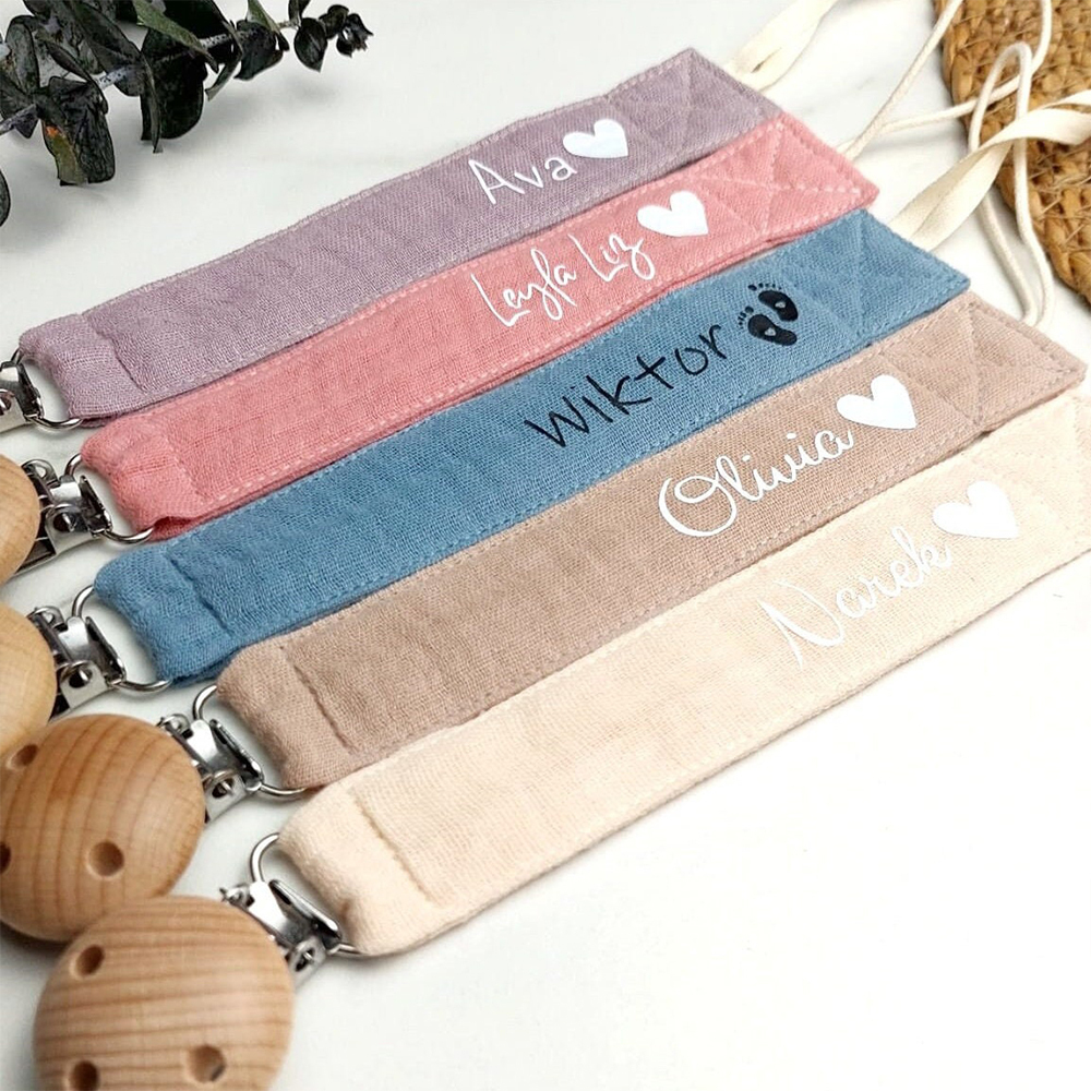Personalized Baby Safety Cotton Yarn Pacifier Strap | CWToy131