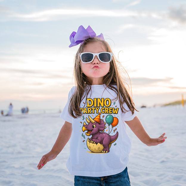 Personalized Dinosaur Party Birthday T-Shirt | inBirth34