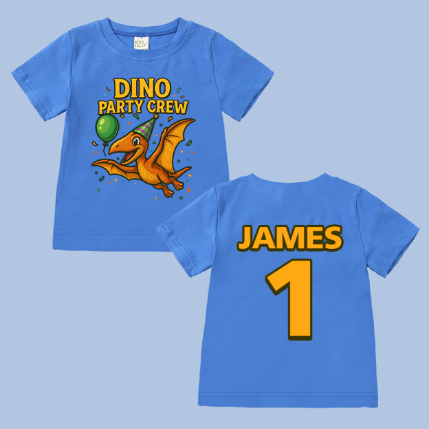 Personalized Dinosaur Party Birthday T-Shirt | inBirth34