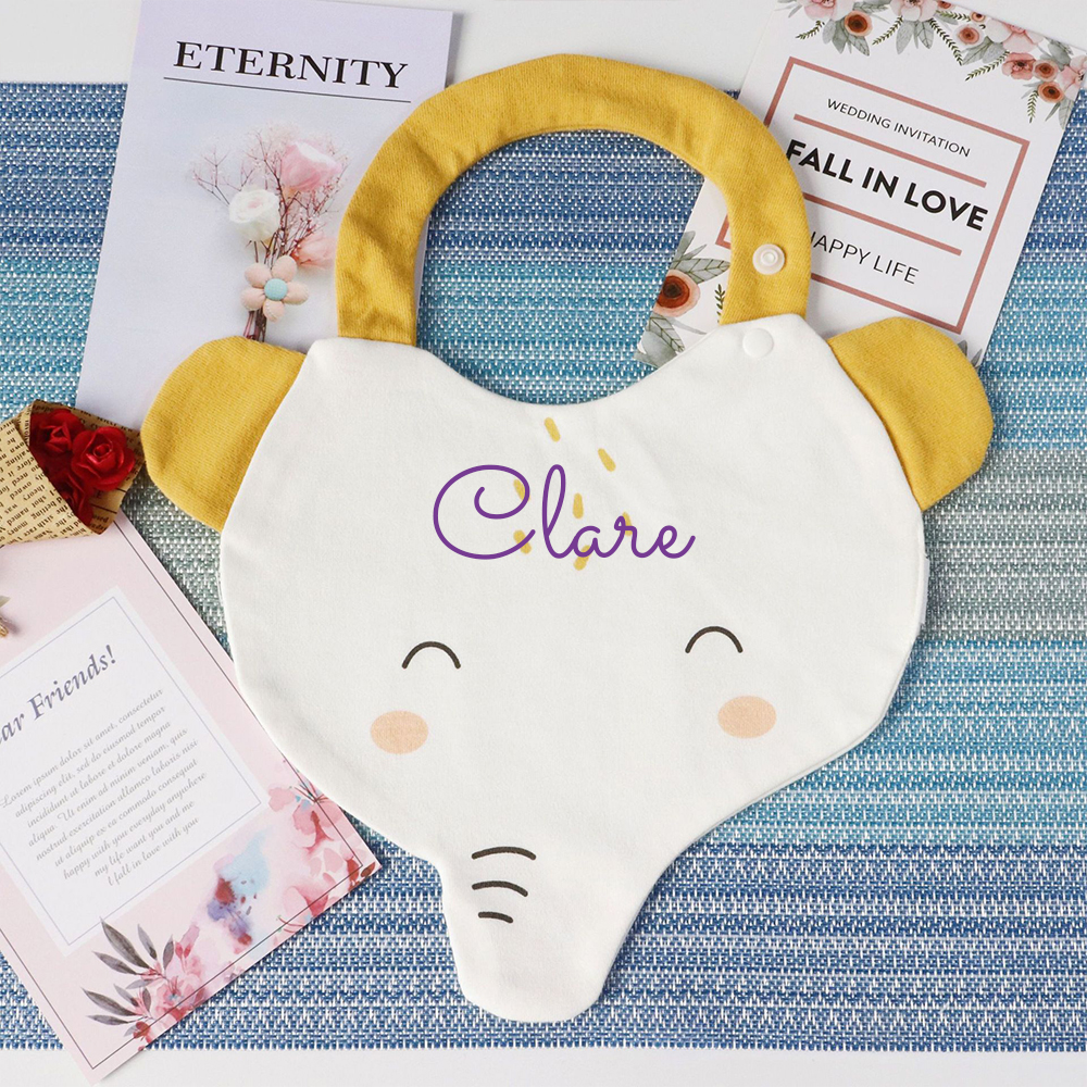 Personalised Baby 2-Layer Waterproof Cotton Bib | CWBaby265