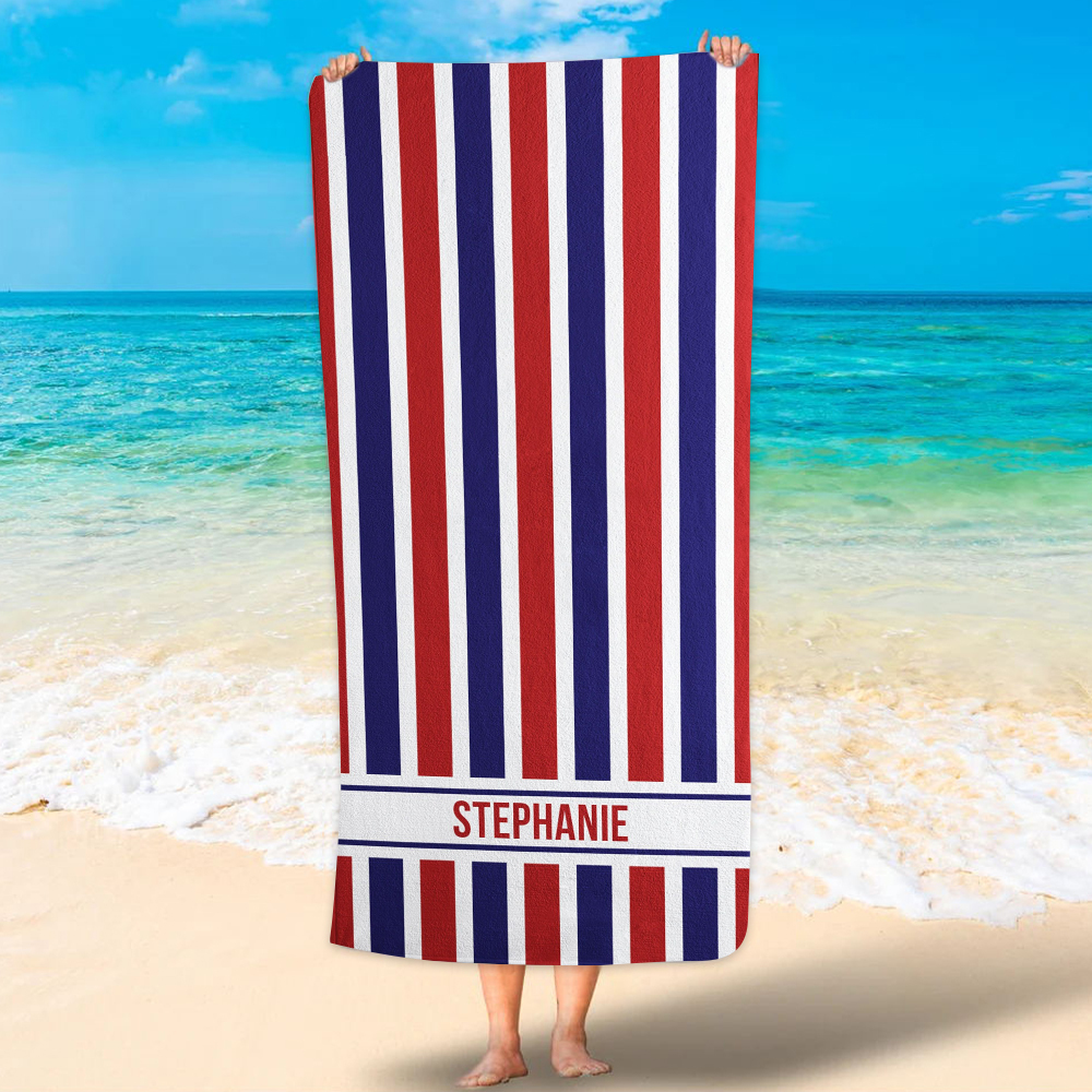 Personalized 4th of July Independence Day Beach Towel | CWTowel174