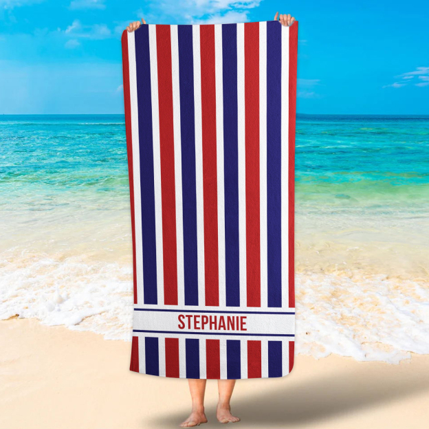 Personalized 4th of July Independence Day Beach Towel | CWTowel174