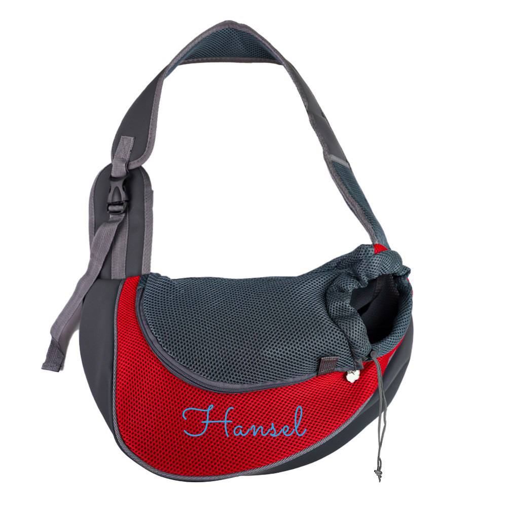 Personalized Hands Free Breathable Mesh Dog Sling Carrier | BKPet189