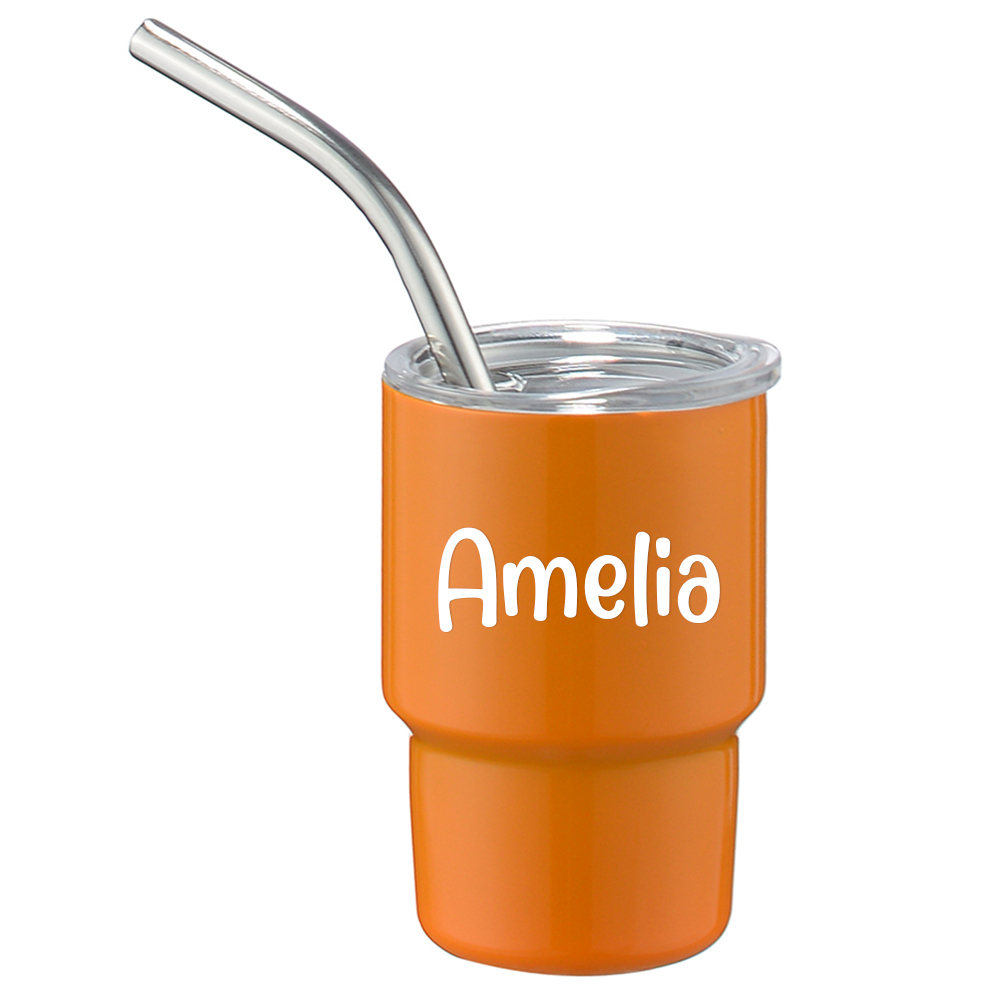 Personalised 3oz Stainless Steel Sippy Mini Tumbler | KidCup09