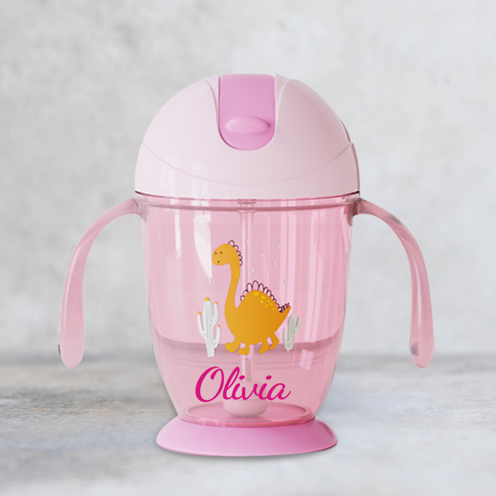 Personalized BPA Free 10oz Lovely Bear Water Bottle With Straw | YouBottle97