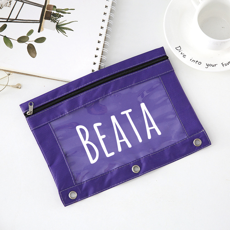 Personalized Canvas Zipper Kid Pencil Case