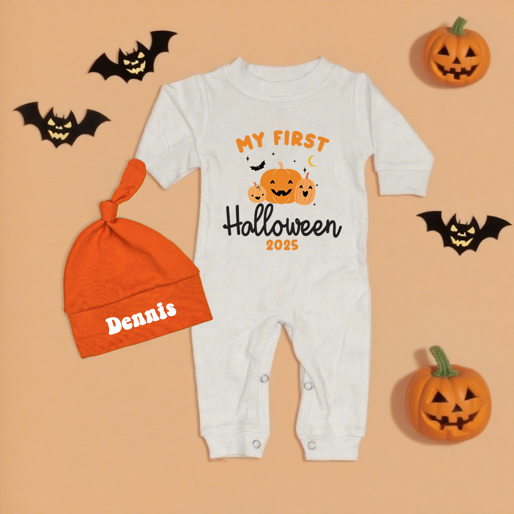 Personalized Baby My 1st Halloween Outfit with Hat | CWHalloween61