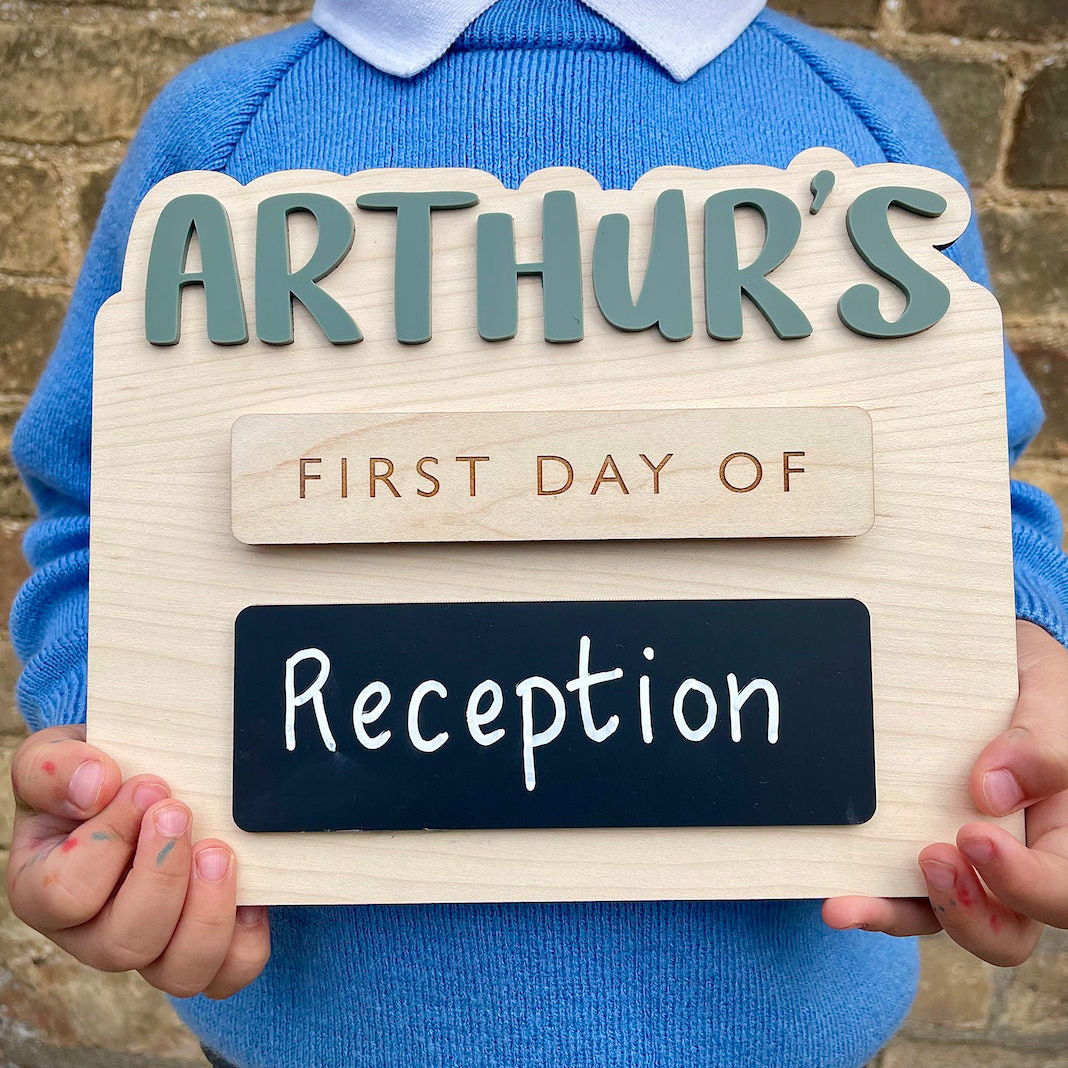 Personalised First and Last Day of School Memory Photo Board | CWToy145