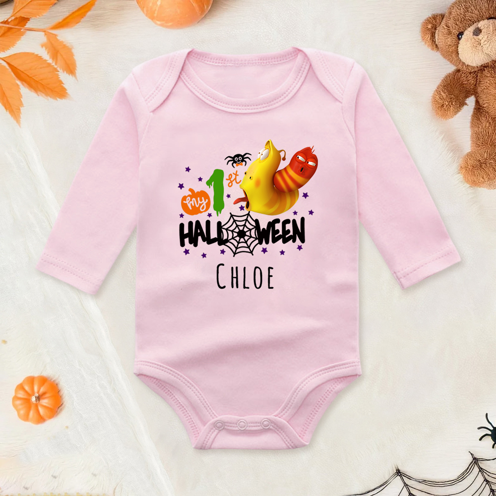 Personalized Larva's Halloween Funny Baby Romper | Larva01