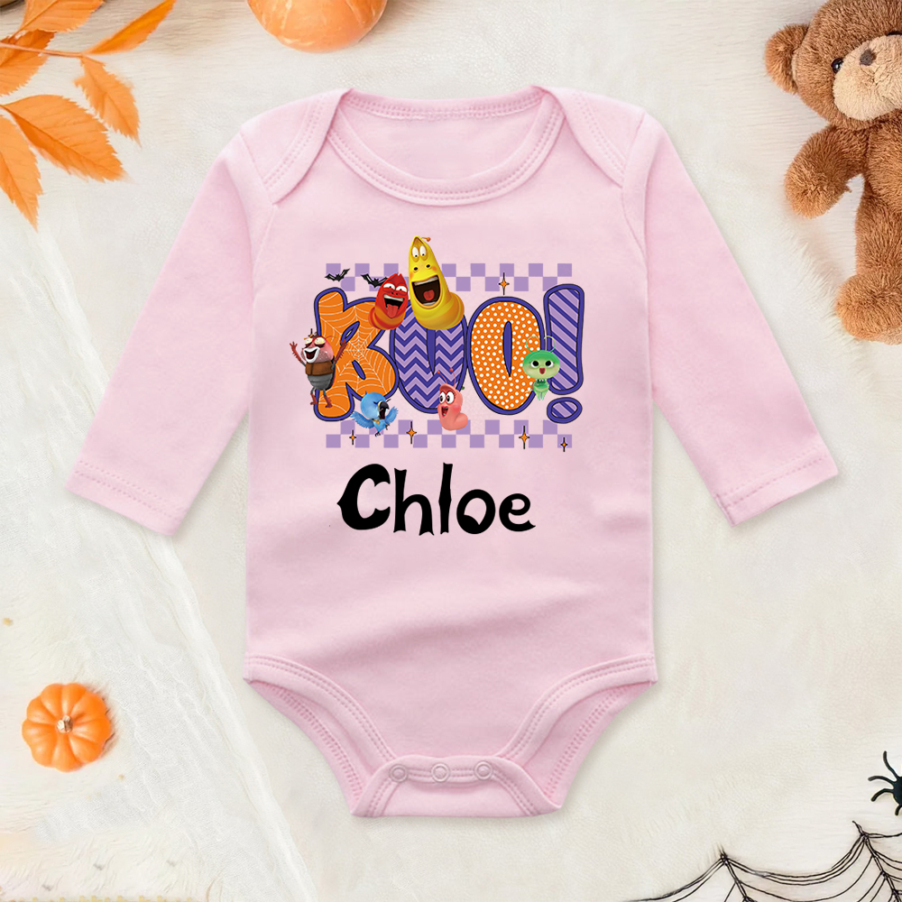 Personalized Larva's Halloween Funny Baby Romper | Larva03
