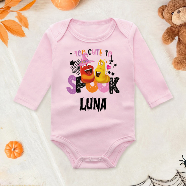 Personalized Larva's Halloween Funny Baby Romper | Larva04
