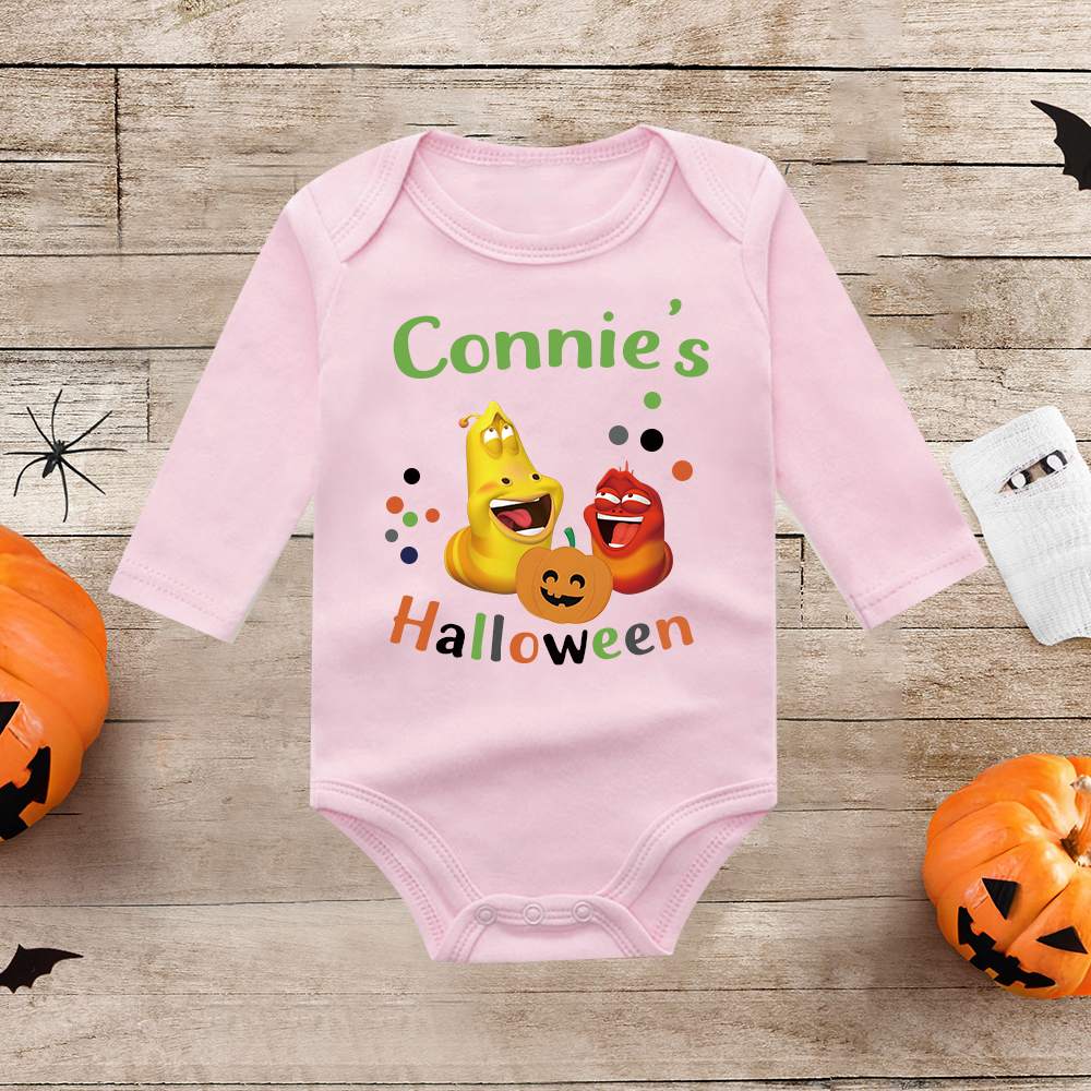 Personalized Larva's Halloween Funny Baby Romper | Larva18