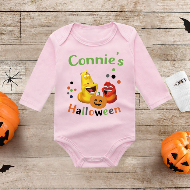 Personalized Larva's Halloween Funny Baby Romper | Larva18