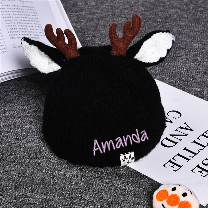 Personalized Embroidery Cute Elk Ear Hat for Comfort & Unique | HSKid21