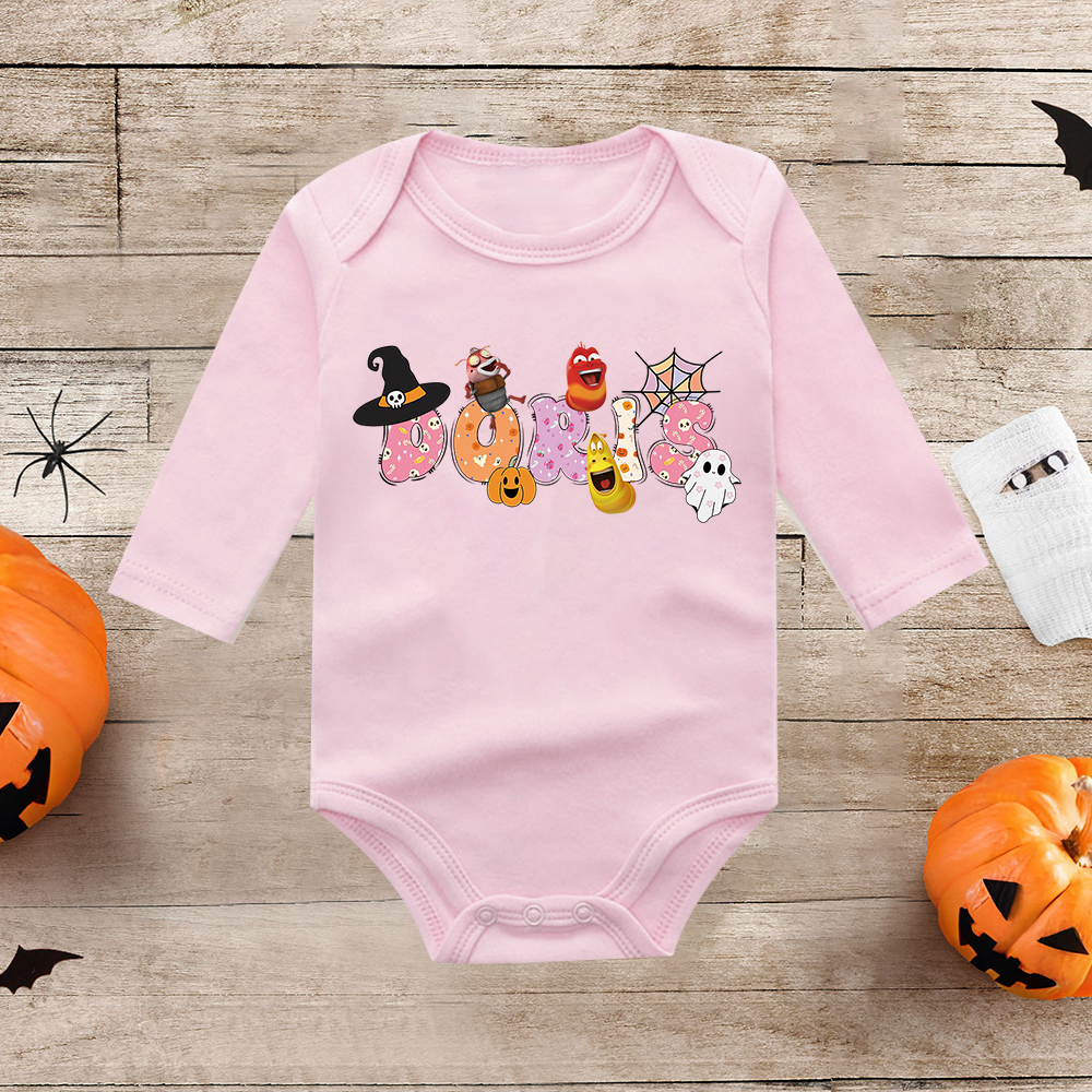 Personalized Larva's Halloween Funny Baby Romper | Larva15