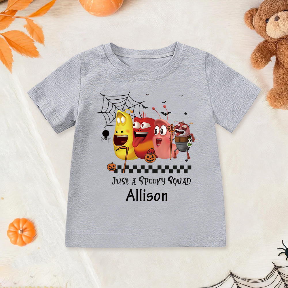 Personalized Larva's Halloween Funny Kid Shirt | Larva10