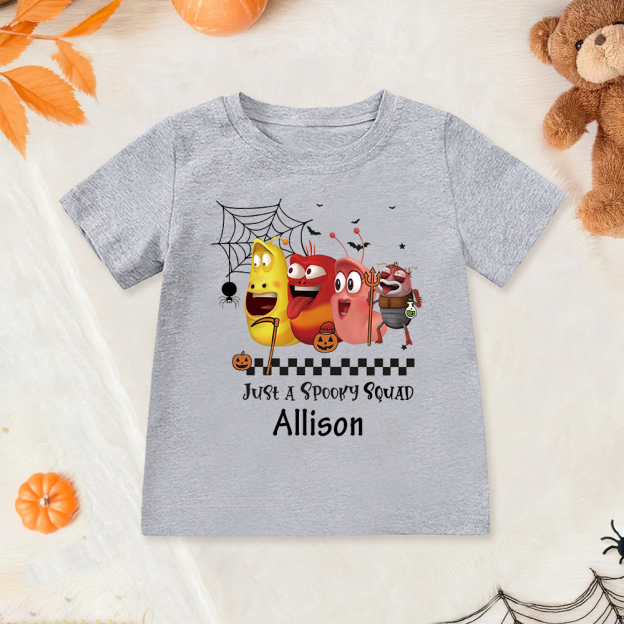 Personalized Larva's Halloween Funny Kid Shirt | Larva10