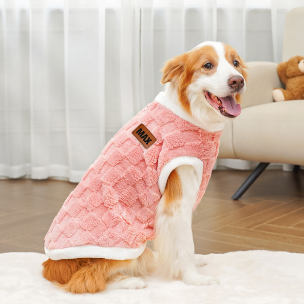 Personalized Warm Plush Dog Winter Coat | BKPet202