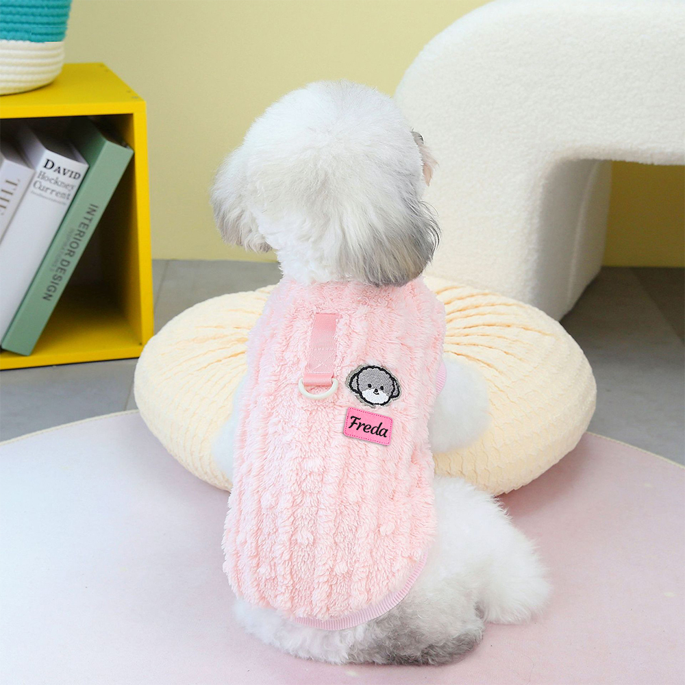 Personalized Cute Pet Soft Plush Fleece Vest | BKPet203
