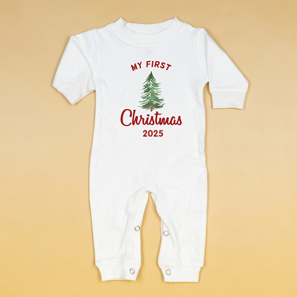 Personalized Baby 1st Christmas Ropmer and Hat Set | MCGift87