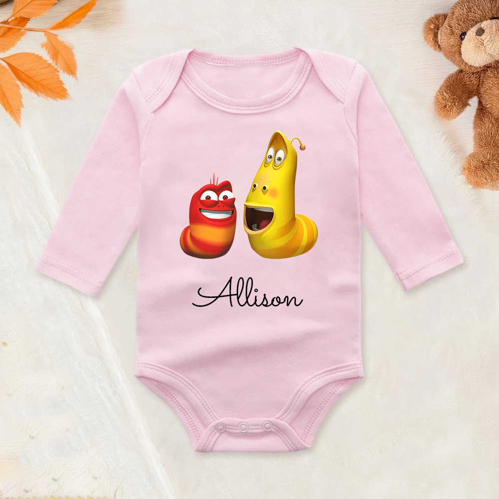 Personalized Larva's Funny Baby Romper | Larva24