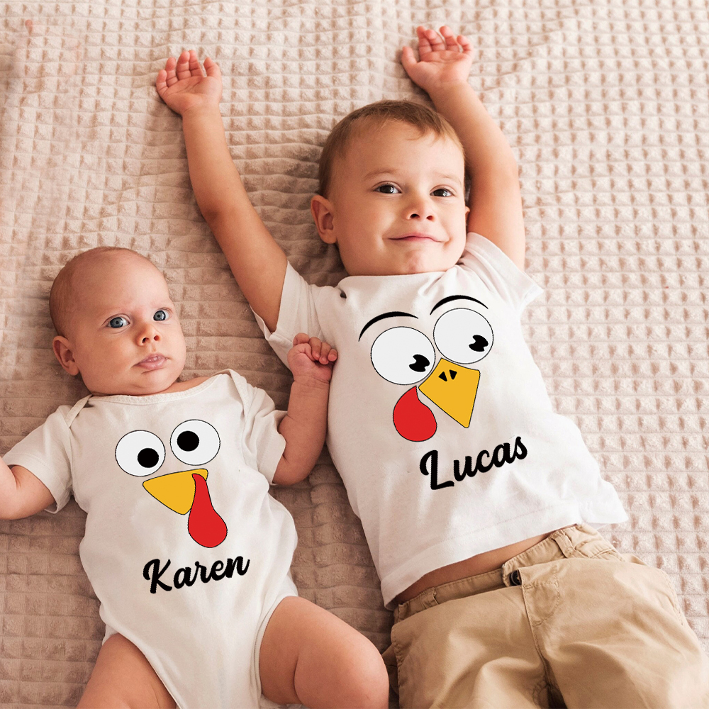 Personalized Funny Turkey Face Family Matching Shirt | CWThanks07