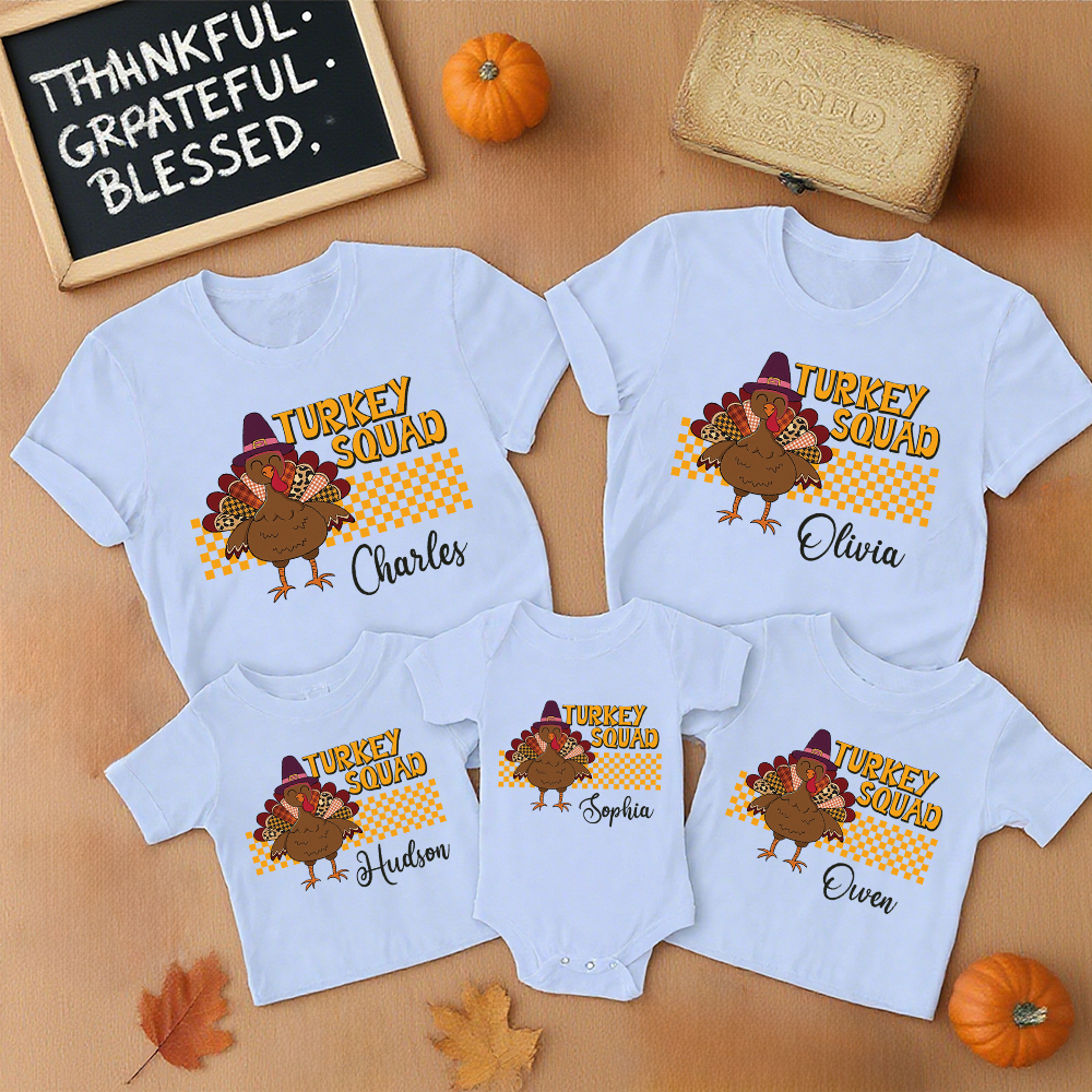 Personalized Turkey Squad Family Matching Shirt | CWThanks09