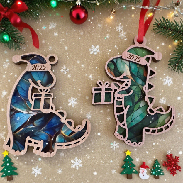 Personalized Dinosaur Christmas Tree Ornaments | MCGift148