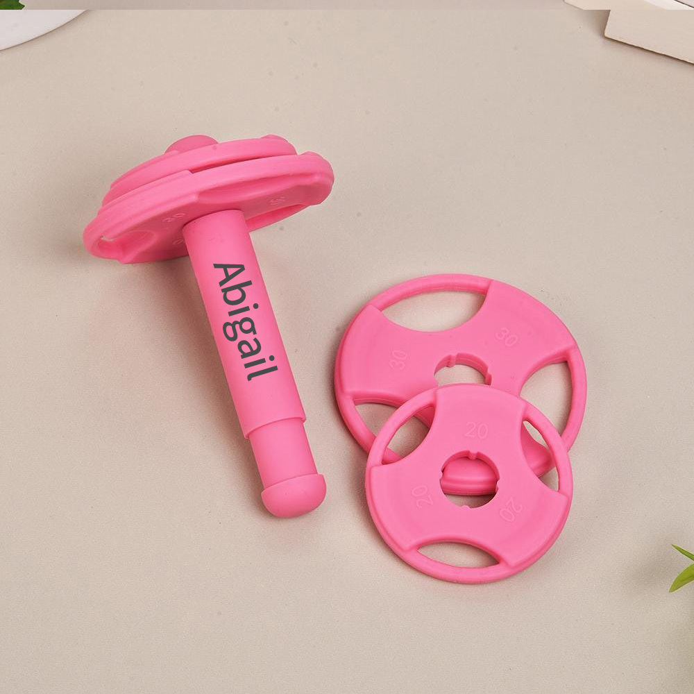 Personalized Miniature Baby Kettlebell & Barbell Gripping Toys | CWToy149