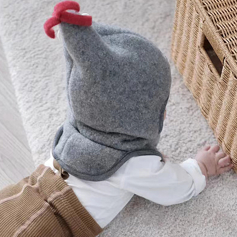 Personalized Leather Patch Wool Rooster Balaclava Hats | HSKid59