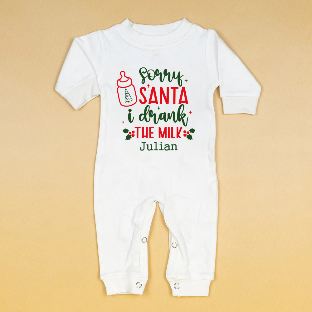 Personalized Baby 1st Christmas Ropmer and Hat Set | MCGift122