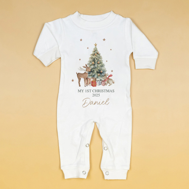 Personalized Baby 1st Christmas Ropmer and Hat Set | MCGift125