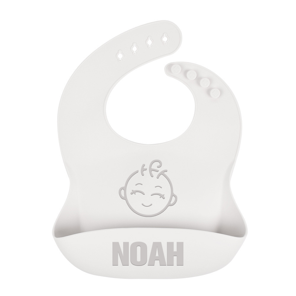Personalized Baby Reusable Food Grade Silicone Bib | CWBaby299