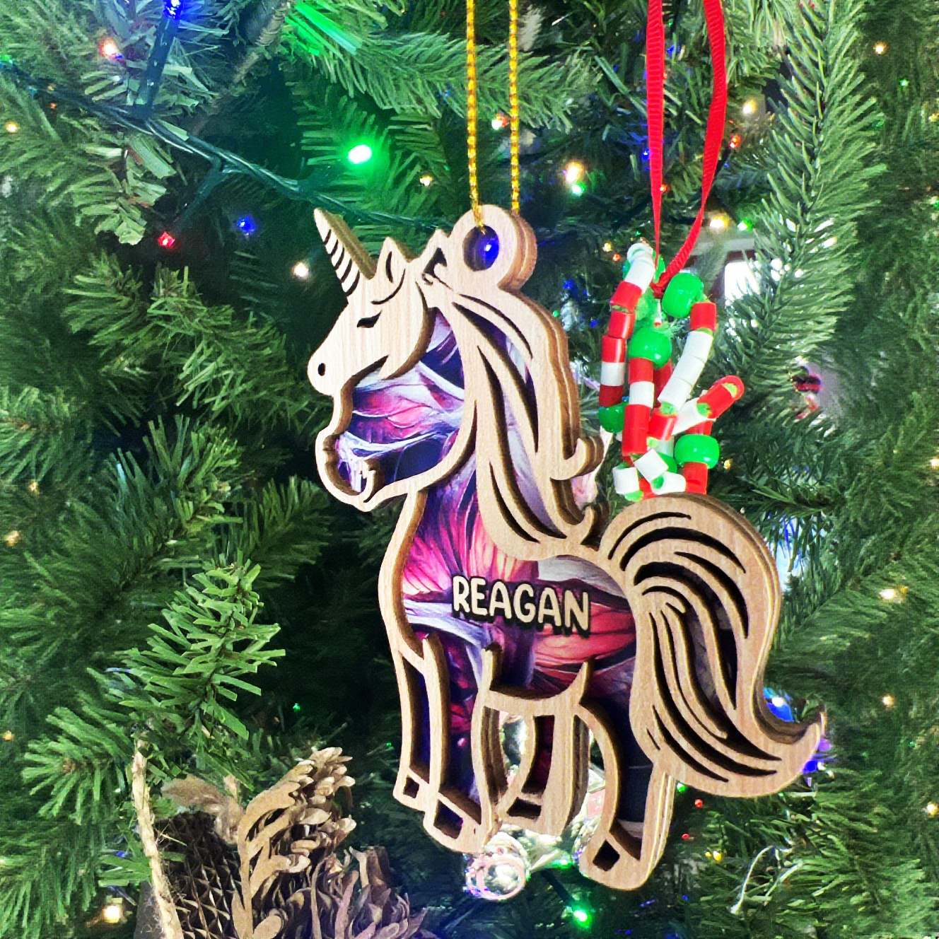 Personalized Unicorn Christmas Tree Ornaments | MCGift149