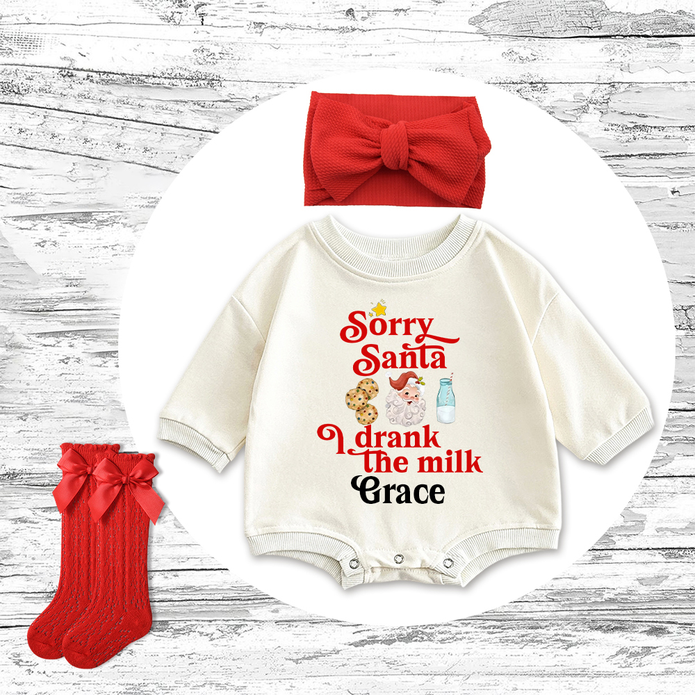 Personalized Christmas Baby Girl Lovely Outfit Set | MCGift150