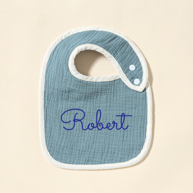 Personalized Embroidered Baby Cotton Bibs | CWBaby306