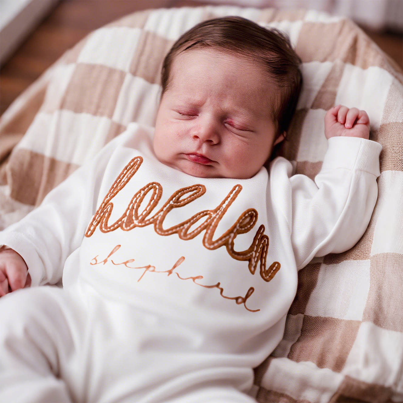 Personalized Baby Coming Home Outfit and Hat Set | CWBaby302