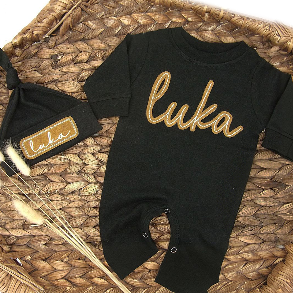 Personalized Baby Coming Home Outfit and Hat Set | CWBaby302