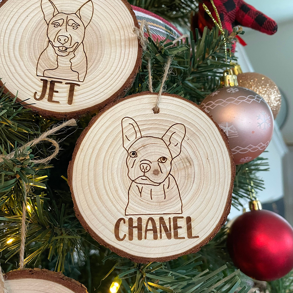 Personalized Pet Wooden Christmas Tree Ornaments | MCGift138