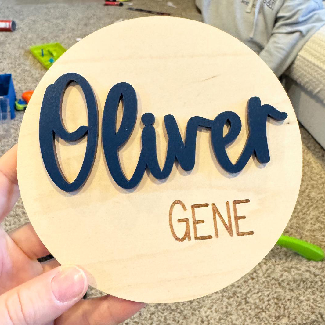 Personalized Wooden Newborn Baby Name Sign | CWBaby95