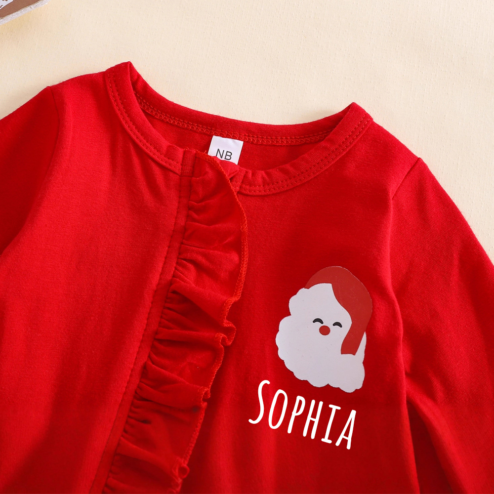 Personalized Baby Christmas Ho Ho Ho Romper | MCGift159