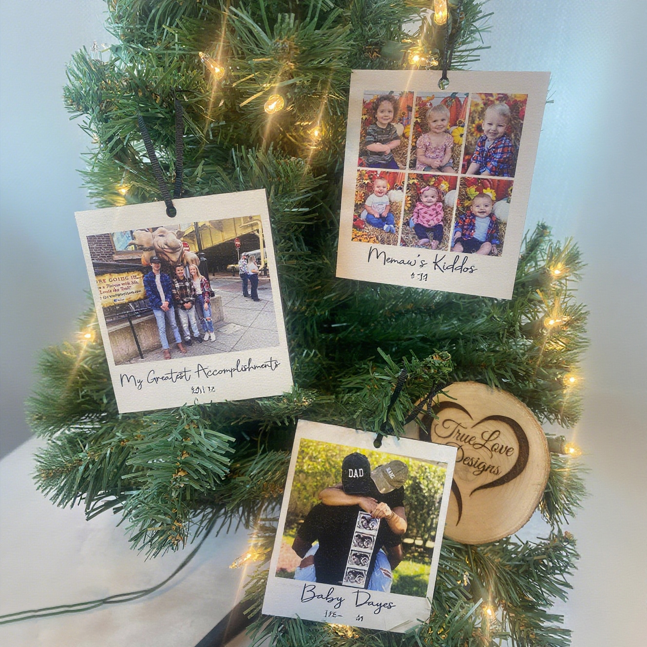Personalized Wooden Christmas Family Photo Ornaments | MCGift164