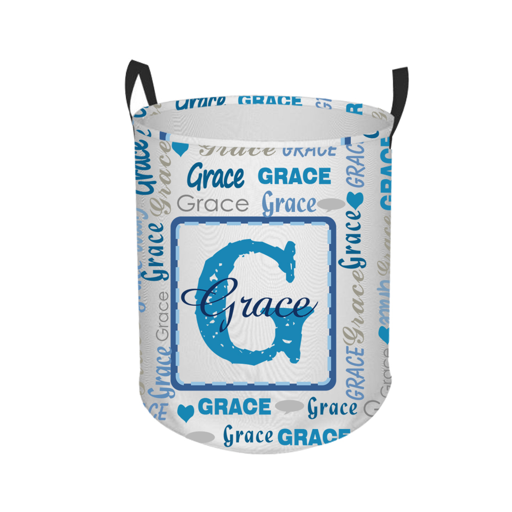 Personalized Laundry Collapsible Baskets with Handle | | CWBasket02